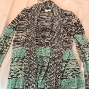 Black and teal cardigan